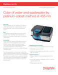 Application Note: Color of water and wastewater by platinum-cobalt method at 455 nm (język angielski, pdf)