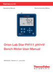 Orion Lab Star PH111 pH/mV Bench Meter User Manual (język angielski, pdf)